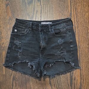 Just USA Black Distressed Women Shorts